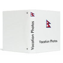 Nepal Flag Jewel Vinyl Binders