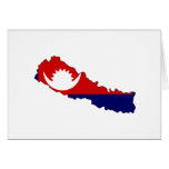 Nepal flag map cards