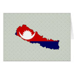 Nepal Flag Map full size cards
