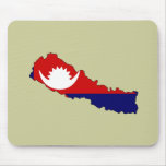 Nepal flag map mouse mat