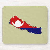 Nepal flag map mousepads