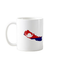 Nepal flag map mugs