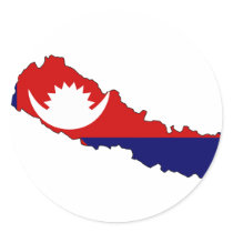 Nepal flag map stickers