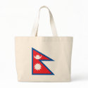 Nepal Flag Tote Bag