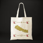 Nepal Map Flag Border Bag