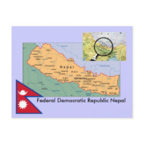 Nepal Map postcards by Bloemmie29 Nepal Map postcards