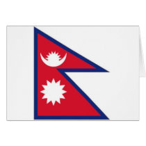 Nepal National Flag Greeting Cards