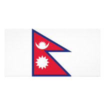 Nepal National Flag Photo Greeting Card
