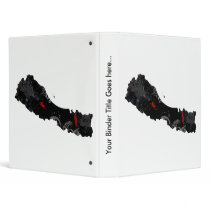 Nepal Trendy Peace Sign with Nepalese map Binder