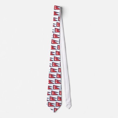 Nepalese Flag Custom Tie by