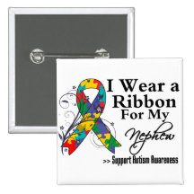 Nephew - Autism Ribbon Button