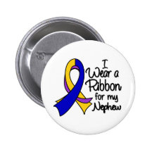 Nephew - Bladder Cancer Ribbon Pinback Buttons