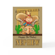 Nephew Cowboy Birthday Card - Rootin' Tootin' Birt