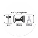 Nephew Eat Sleep Hope - Lung Cancer stickers