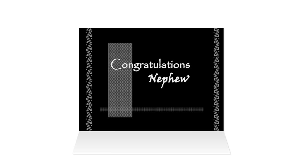 NEPHEW Wedding Congratulations Card Zazzle