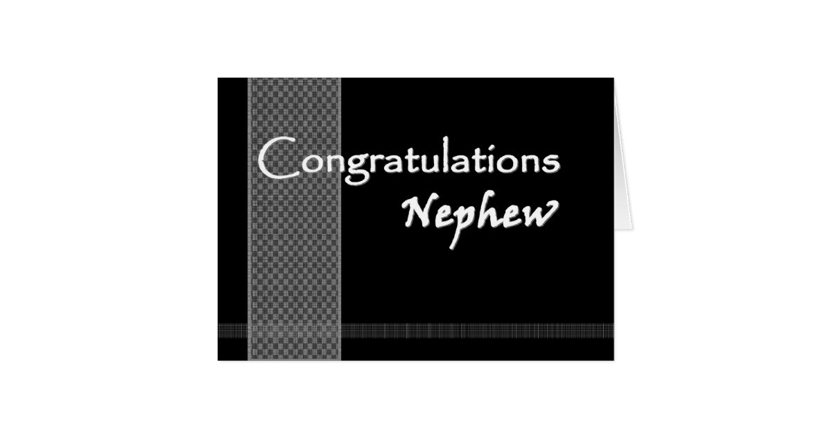NEPHEW Wedding Congratulations Card Zazzle