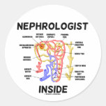 Nephrologist Inside (Kidney Nephron) Round Stickers