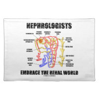 Nephrologists Embrace The Renal World (Nephron) Cloth Place Mat