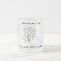 Nephrologists Live A Nephritic Life (Nephron) 10 Oz Frosted Glass Coffee Mug