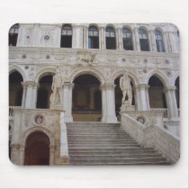 Neptune and Mars Statues, Courtyard of Doges Palac mousepads by Moondial Neptune and Mars Statues, Courtyard of Doges Palac mousepads