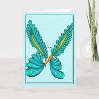 Neptune Butterfly Greeting Card card