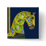 Neptune Carousel Horse Button