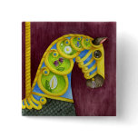 Neptune Carousel Horse Button