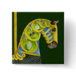 Neptune Carousel Horse Button
