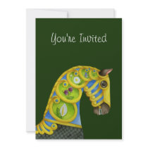 Neptune Carousel Horse Invitation