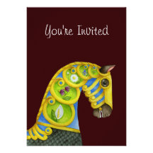 Neptune Carousel Horse Invitation