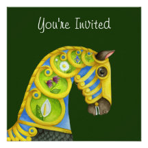Neptune Carousel Horse Invitation