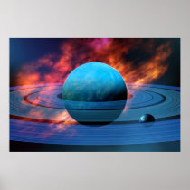 neptune, space, art, sun, star, flares, moon, earth, scifi, light, dimension, solar, world, scape, orbit, speed, escape, plasma, clouds, galaxy, system, comet, asteroid, planet, cosmos, endless, science, stellar, portal, universe, explosion, astronomy, astrology, celestial, background, planetarium, illustration, expanse, rings, nebula, Poster with custom graphic design