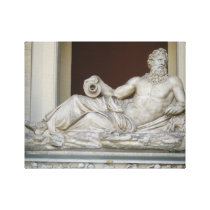 Neptune Statue Wrapped Canvas Stretched Canvas Prints
