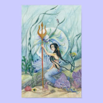 Neptune's Daughter Reigns Mermaid Fantasy Print posters