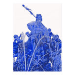 Neptunes Fountain, Alexanderplatz, Berlin, Blue(1) Business Cards