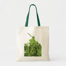 Neptunes Fountain, Alexanderplatz, Berlin,Green(1) Bag