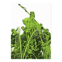 Neptunes Fountain, Alexanderplatz, Berlin,Green(1) Business Card Templates