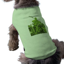 Neptunes Fountain, Alexanderplatz, Berlin,Green(1) Dog Tee Shirt