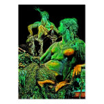 Neptunes Fountain, Alexanderplatz,Berlin,Green(n3) Business Card Templates