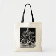 Neptunes Fountain with Snake, Berlin, B&W Tote Bag