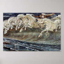 Neptune'S Horses By Crane Walter Posters