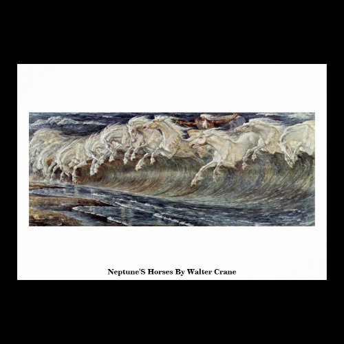 Neptune'S Horses By Walter Crane Posters