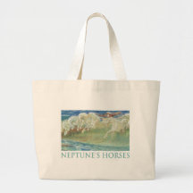 NEPTUNE'S HORSES RIDE THE WAVES CANVAS BAG
