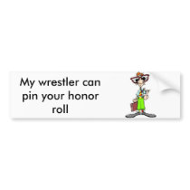 nerd_20cartoon[1], My wrestler can pin your hon... bumper stickers