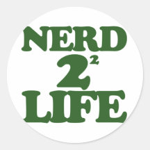 Nerd 4 Life Round Sticker