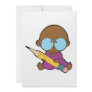 Nerd boy big glasses & pencil custom announcement
