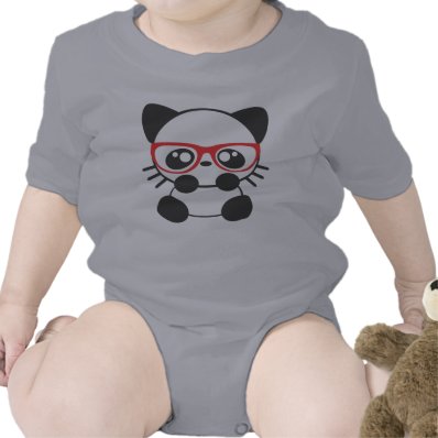 Nerd Cat Baby Bodysuits