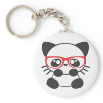 Nerd Cat Keychain