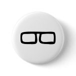nerd eyeglasses button