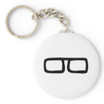 nerd eyeglasses key chain